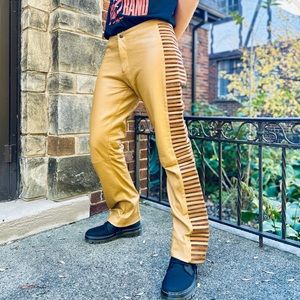 Y2K Leather & Suede Pants